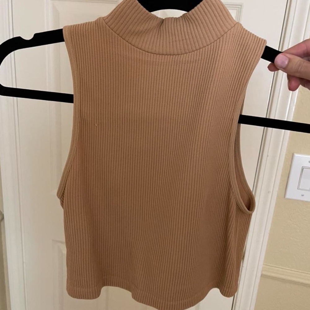Zara High Neck Crop Top